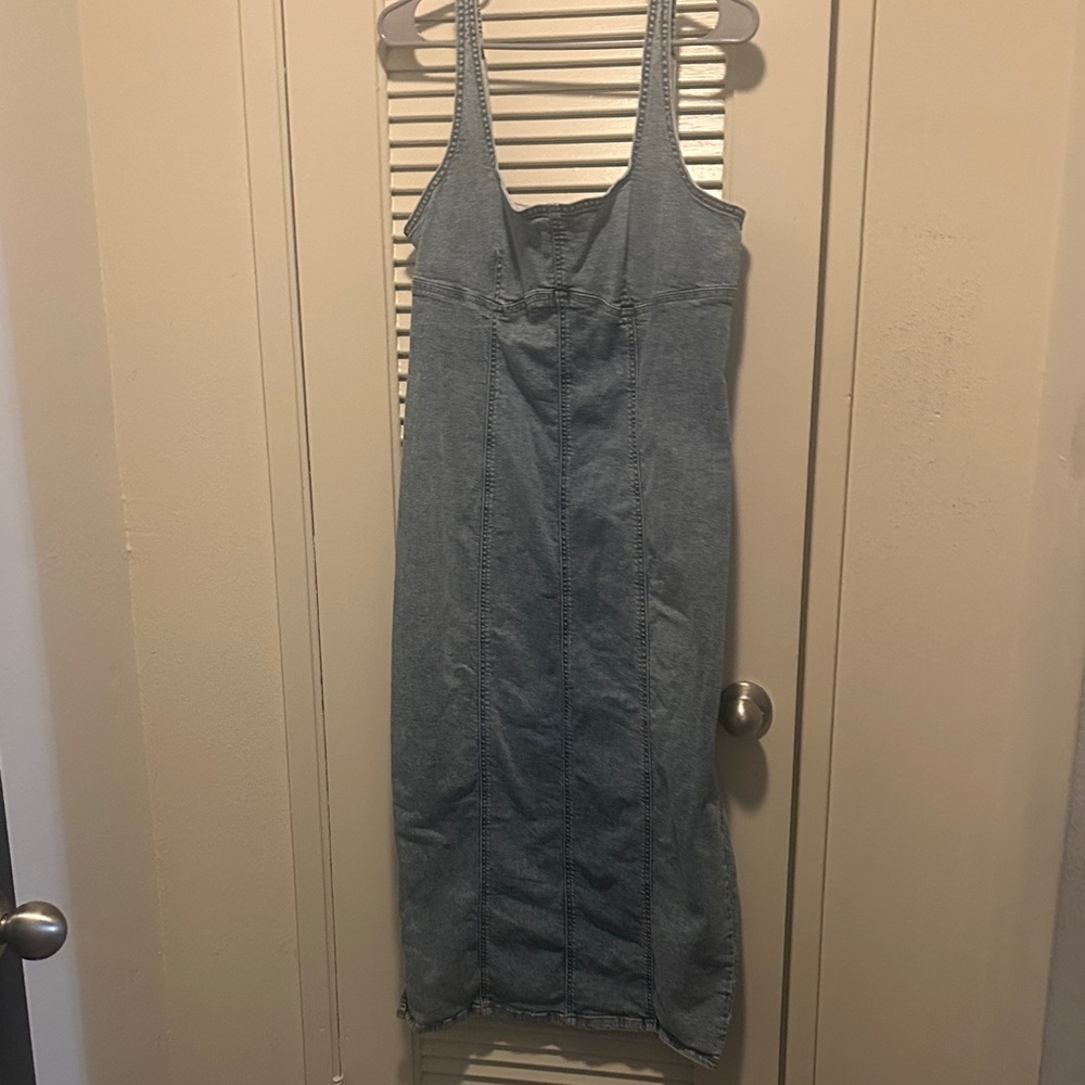 Wild Fable Blue Denim Midi Dress
